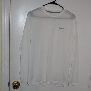Reebok Play Dry Long Sleeve White Shirt